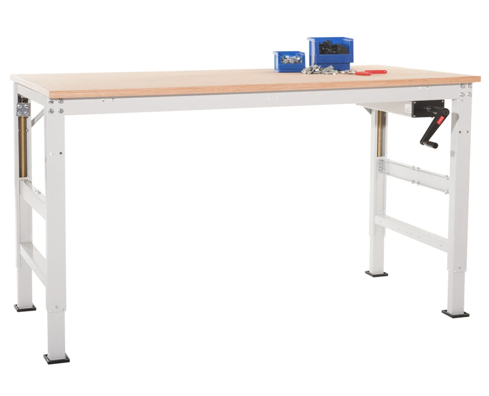 3584 Arbeitstisch höhenverstellbar mit Handkrubel