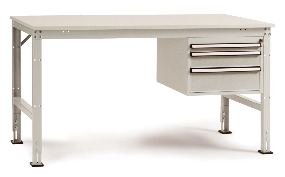 4 Arbeitstisch  UNI-KOMPL1500-300-3SF-LICHT