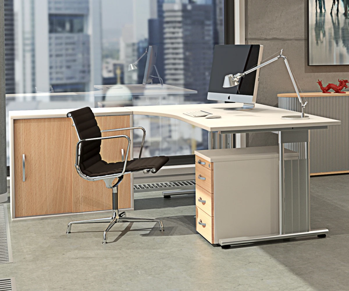 C_Fuss_Flex_Buche_Weiss_1950c3ac8e Bild1 Schreibtisch C_Fuss_Flex_Buche_Weiss_1950c3ac8e Bild1 Schreibtisch